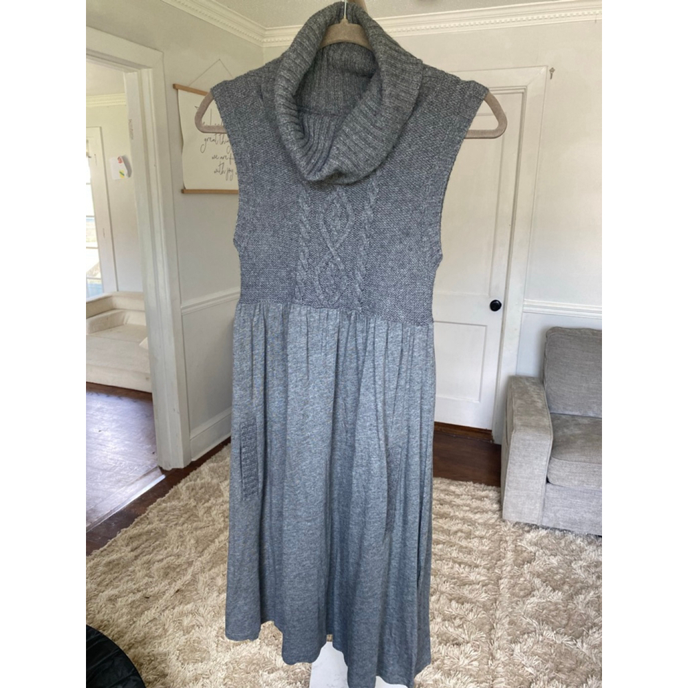 Old Navy Cowl Neck Sweater Dress Knit Cozy Sleeveless Soft Warm Autumn Winter M - Picture 2 of 8